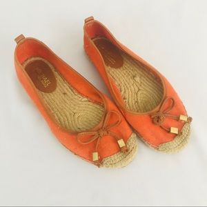 Michael Kors Orange Canvas Ballet Flats Women’s 7